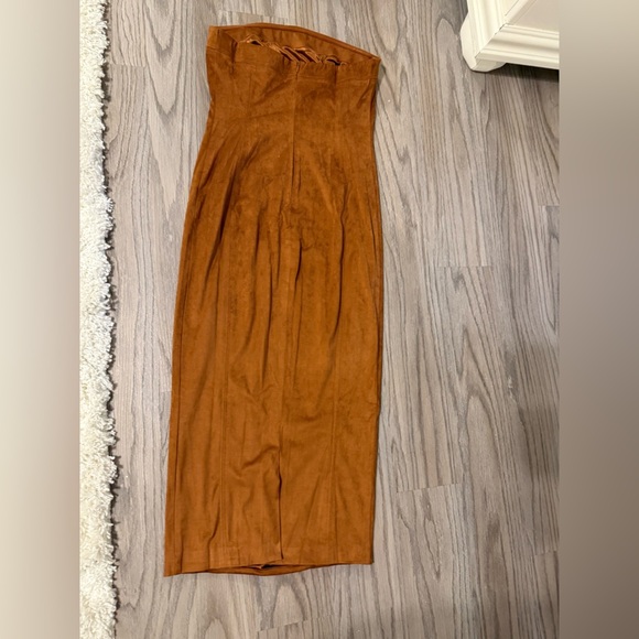 NWT MESHKI Elegant Strapless Brown Dress Size L - Picture 5 of 12